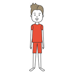 young man model avatar character vector illustration design