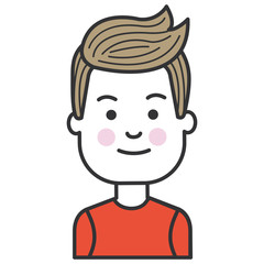 Fototapeta premium young man model avatar character vector illustration design