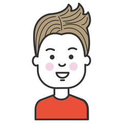 young man model avatar character vector illustration design