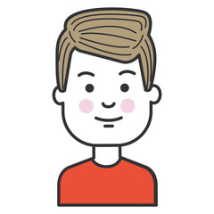 young man model avatar character vector illustration design