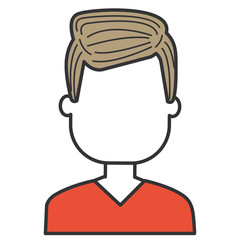 young man model avatar character vector illustration design