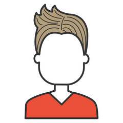 young man model avatar character vector illustration design