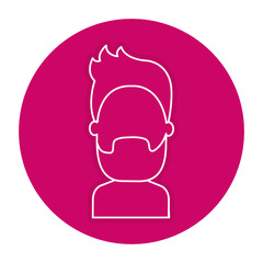 young man shirtless avatar character vector illustration design