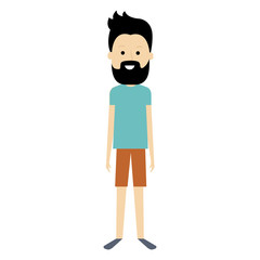 young man model avatar character vector illustration design