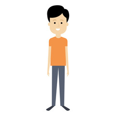 young man model avatar character vector illustration design