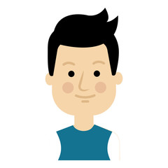 young man model avatar character vector illustration design