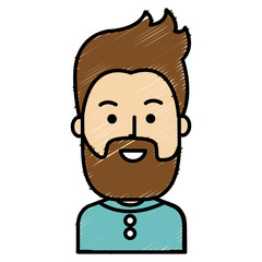 young man model avatar character vector illustration design