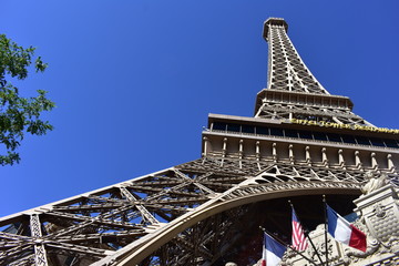 Las Vegas, Nevada - USA - June 05,2017 - View of the Eiffel Tower