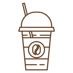 coffee cup plastic isolated icon vector illustration design