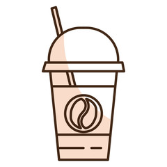 coffee cup plastic isolated icon vector illustration design