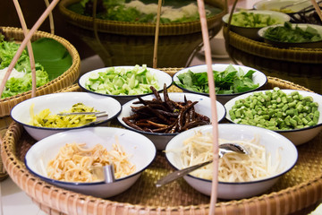 vegetable on plate for Side dish