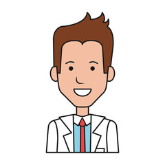 businessman avatar character icon vector illustration design