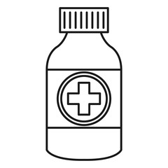 bottle drugs isolated icon vector illustration design