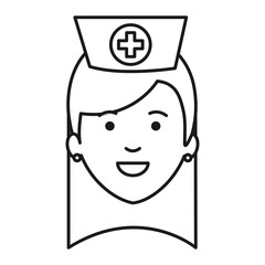 woman nurse avatar character vector illustration design