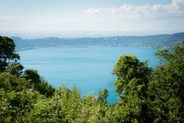 Fototapeta na wymiar Panorama del lago di Albano