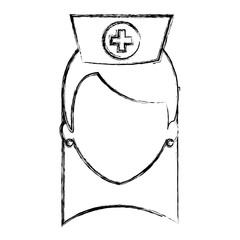 woman nurse avatar character vector illustration design