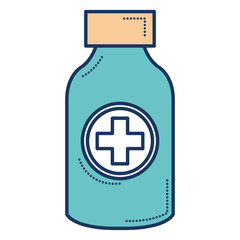 bottle drugs isolated icon vector illustration design