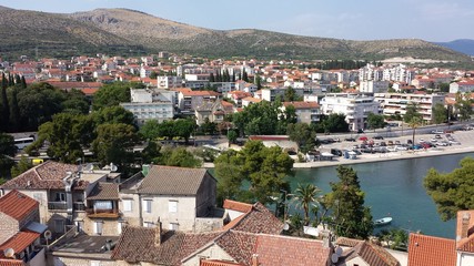 Trogir, Croatia - view of the city from the tower of the Cathedral of Sts. Lawrence