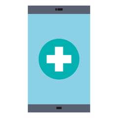 smartphone device with medical app vector illustration design