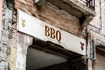 Obraz premium Schild 226 - BBQ