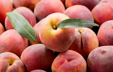 fresh peaches as background