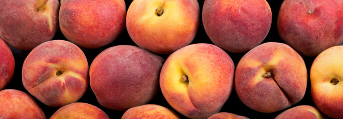 fresh peaches as background