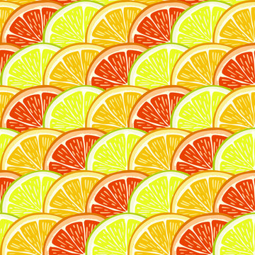 orange, lemon and grapefruit slices.