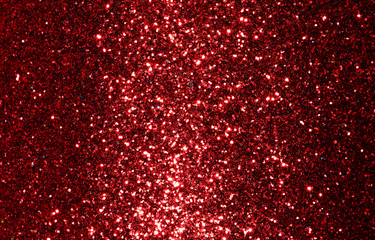 bokeh Red festive Christmas abstract background or with blank space