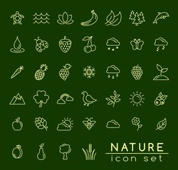 Nature icon set