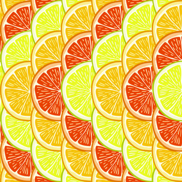 orange, lemon and grapefruit slices.
