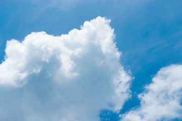 The sky with clouds moving with the wind.