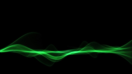 Abstract blue energy wave on dark background