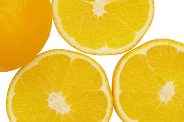 Orange slice isolated on white background