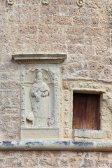 A detail of the Monti Castle walls, Corigliano d'Otranto, Salento, Apulia, Italy