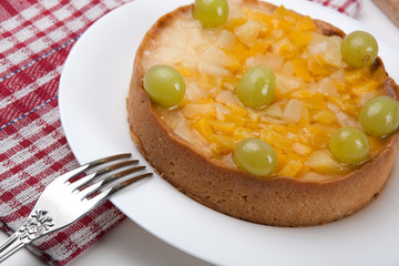 still life of freshly baked pie