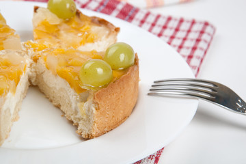 still life of freshly baked pie