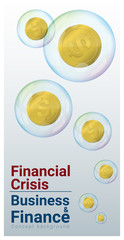 Obraz premium Business and Finance concept background with financial crisis , vector , illustration