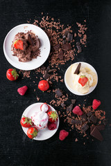 A cone of chocolate ice cream