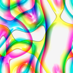 Seamless 3d abstract background with colorful glossy plastic texture