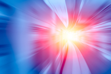 Obraz premium Moving Fastest High speed concept, Acceleration super fast speedy drive motion blur of lightning abstract for background design.