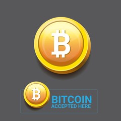 vector Bitcoin symbol. bitcoin icon