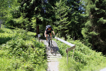 Naklejka na ściany i meble Fleckalm Trail, Tirol (Mountainbike)