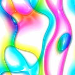 Seamless 3d abstract background with colorful glossy plastic texture