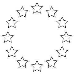 Stars in circle icon .