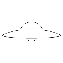UFO. Flying saucer icon .