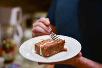 Eating Carrot Cake