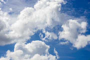Clouds against a blue sky