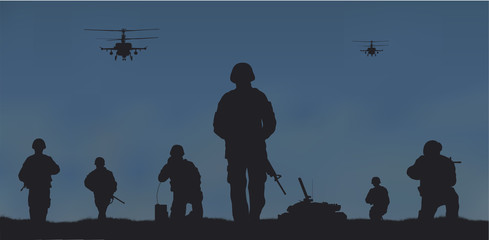 Soldiers on the performance of the combat mission.