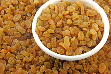 Raisin In White Bowl