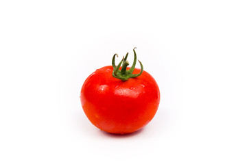 Tomato on white background